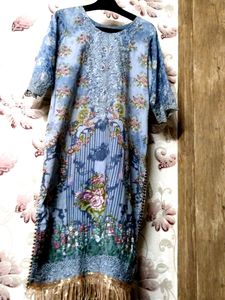 Designer Kurta Duppatta With Moti Work