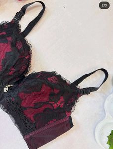 Lace Trimmed Balconette Bra