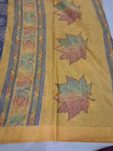 Beautiful Leaf Print Saree