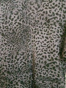 Stylish Leopard Print V-Neck Dress