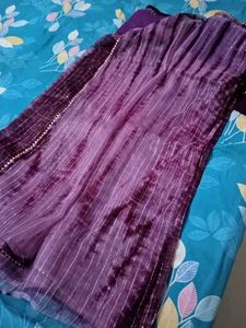 soft organza saree with stiched boluse