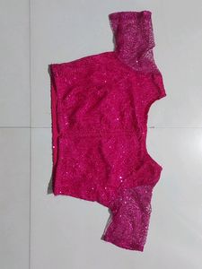 Pink NET Fabric Blouse