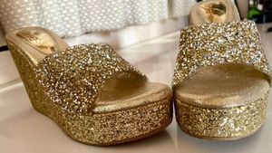 Golden Wedges Bridal For Women