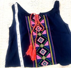 Boho Embroidered Tank Top