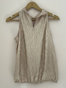 Sparkly Ruched Sleeveless Top
