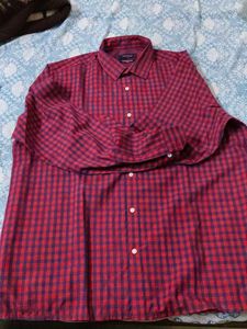 Red &amp; Navy Checkered Shirt