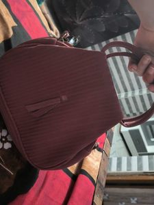 Dusty Rose Textured Shoulder Bag