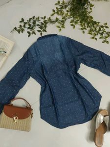 Blue Denim Tunic Top💙🌼✨