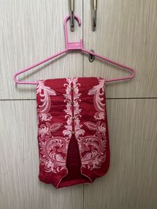 Red Embroidered Kurta