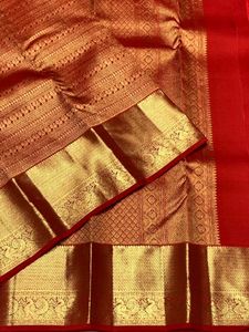 Elegant Red &amp; Gold Silk Saree