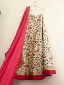 Indya Ivory Floral Lehenga Set