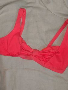 Vibrant Coral Bikini Top