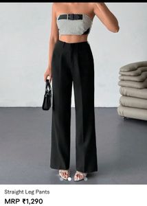 Elegant Black Flared Trousers