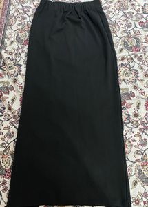 Black Maxi Long Skirt with Slit