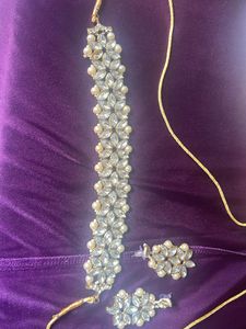 Elegant Rhinestone & Pearl Choker Set