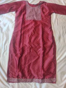 Maroon Sequined Kurta