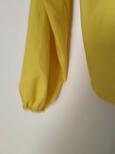 Yellow Ruffle Off-Shoulder Top