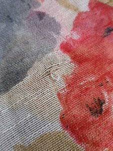 Vintage Floral Linen Saree