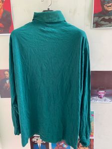 Vintage Green Turtleneck Top