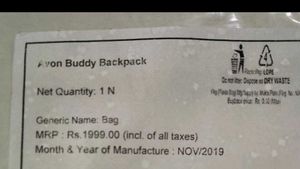Brand New Avon Buddy Backpack