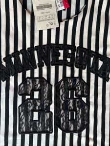 New Trendy Striped "Minnesota 26" Crop Top