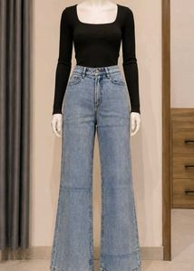 Y2K Light Wash Flare Jeans with Dhoom 2 Back Poc