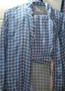 Blue Checkered Pyjama Set
