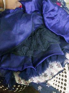 Designer Pink &amp; Navy Lehenga Choli Set