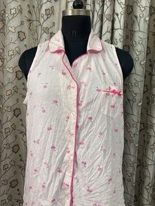 Sleeveless Flamingo Pajama Top