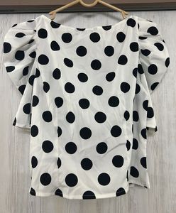 Polka Dot Black N White Top