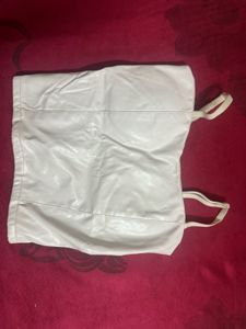 White leather top