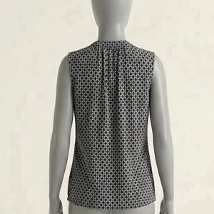 Sleeveless Geometric Print Top