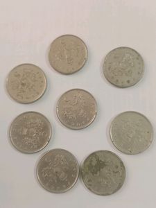 Five Pence Elizabeth II Set Of 8