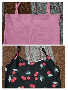 Cute Cherry Print Camisole Top pack of 2