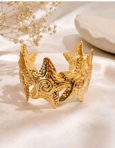 230.Gold Star Cuff Bracelet(anti tarnish)