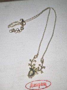 Delicate Deer Antler Necklace with Crystal