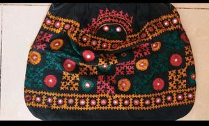 Embroidered Mirror Work Handbag
