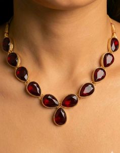 Wine Gemstone Necklace