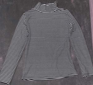 Striped Turtleneck Top