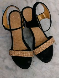 Elegant Black Heels with Ankle Strap