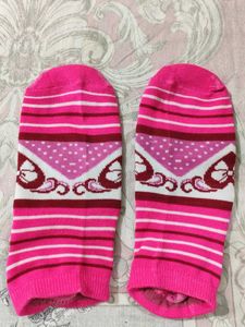 Cute Pink Striped Socks