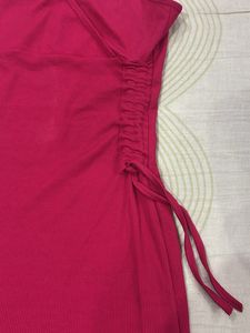 Ruched Side Spaghetti Strap Mini Dress