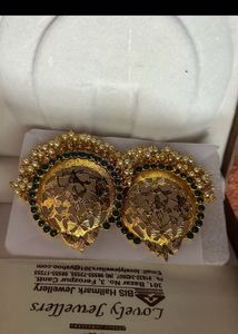 Exquisite Ethnic Gold-Toned Earrings