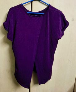 Purple Open Back Top