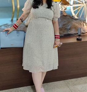 Chic Printed Puff Sleeve Dress