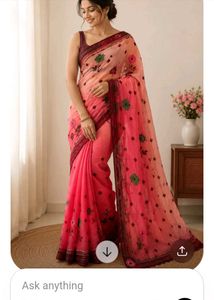 Beautifu new work  Saree