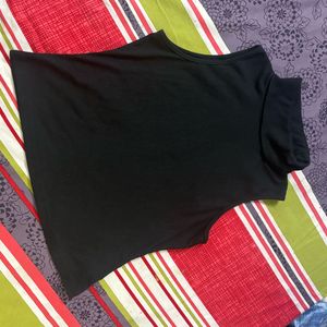 Sleek Black Mock Neck Tank Top