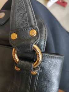 MCM Black Leather Tote Bag