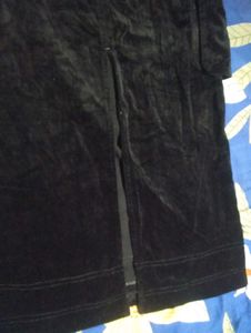 Black Velvet Maxi Skirt