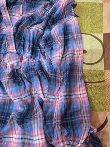 Plaid V-Neck Mini Dress from westside